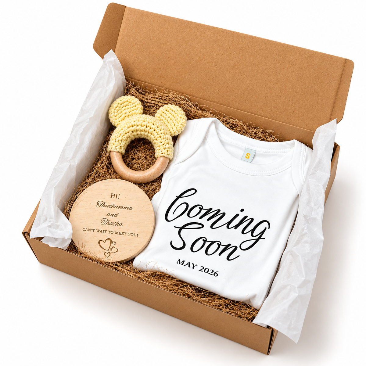 Personalised pregnancy Reveal surprise box