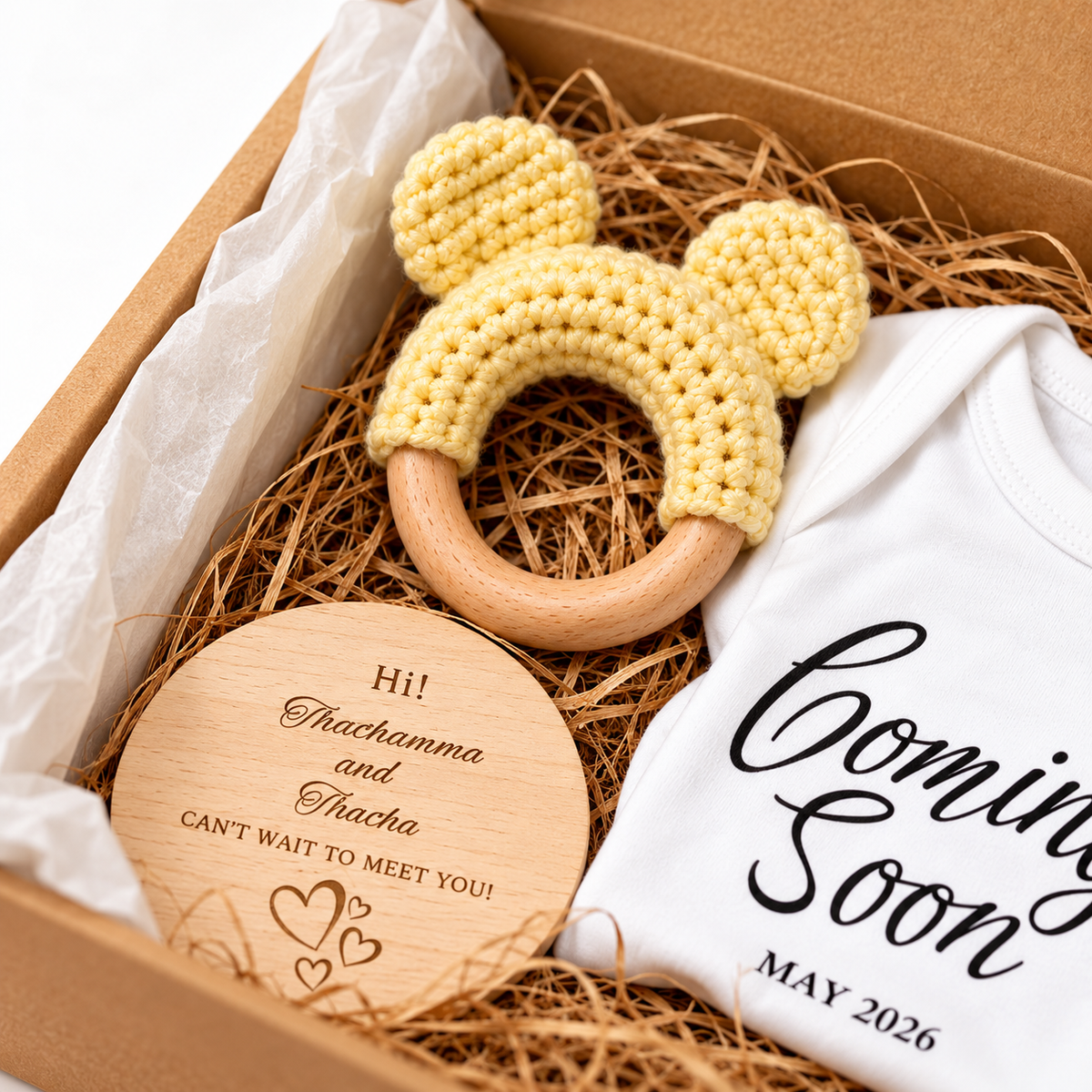 Personalised pregnancy Reveal surprise box