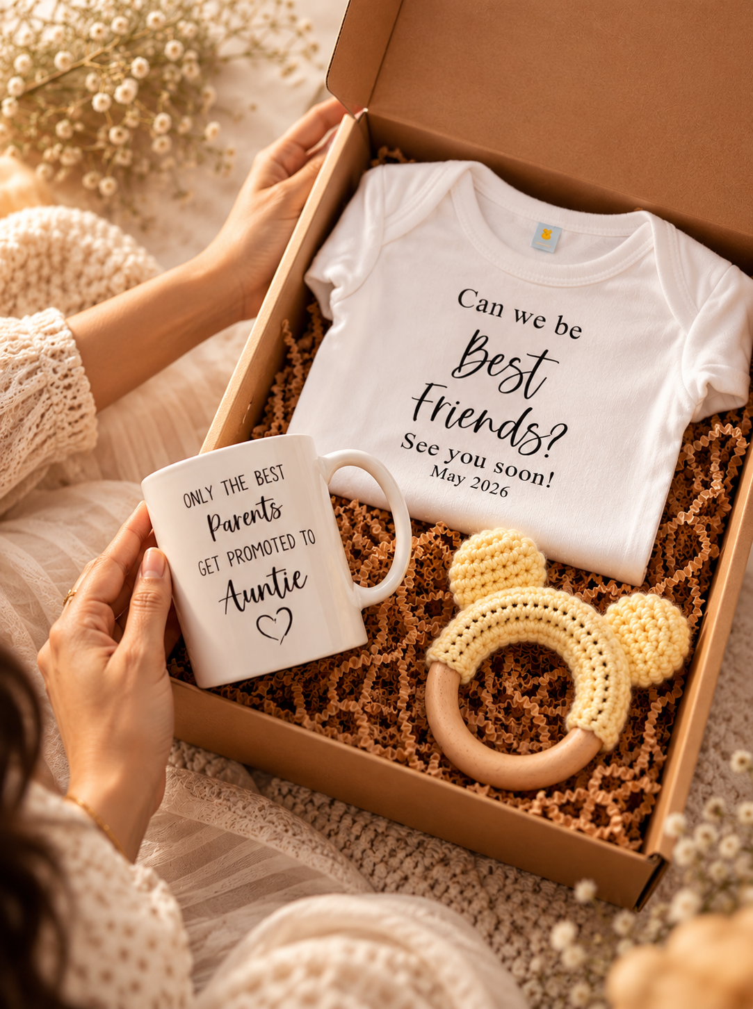 Pregnancy Announcement Gift Box for Sister - Auntie Promotion