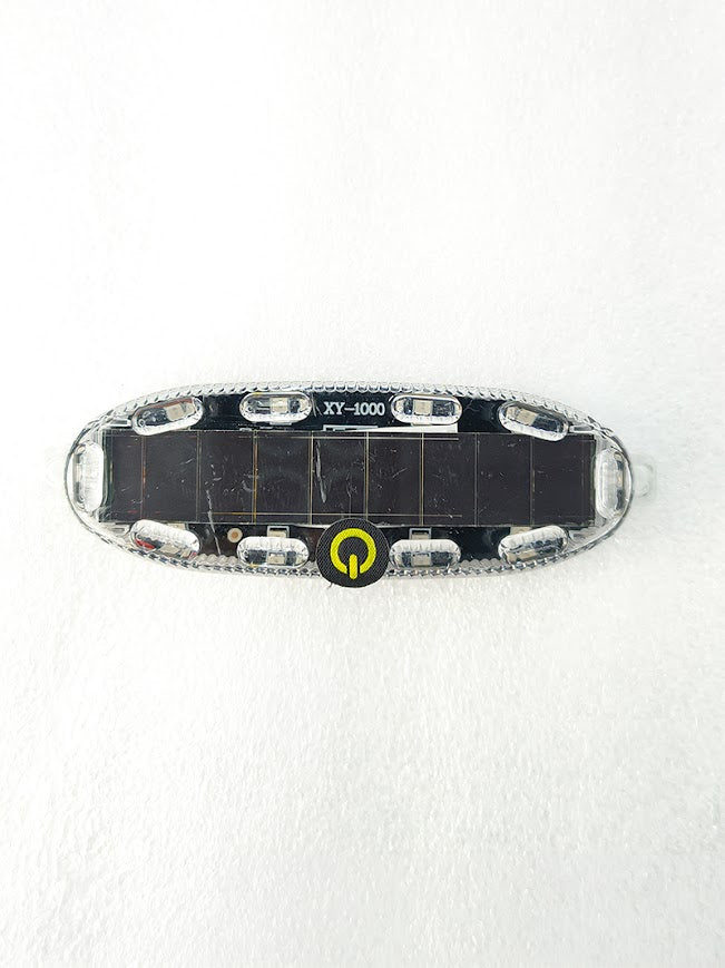 Solar-Powered LED Helmet Safety Warning Light