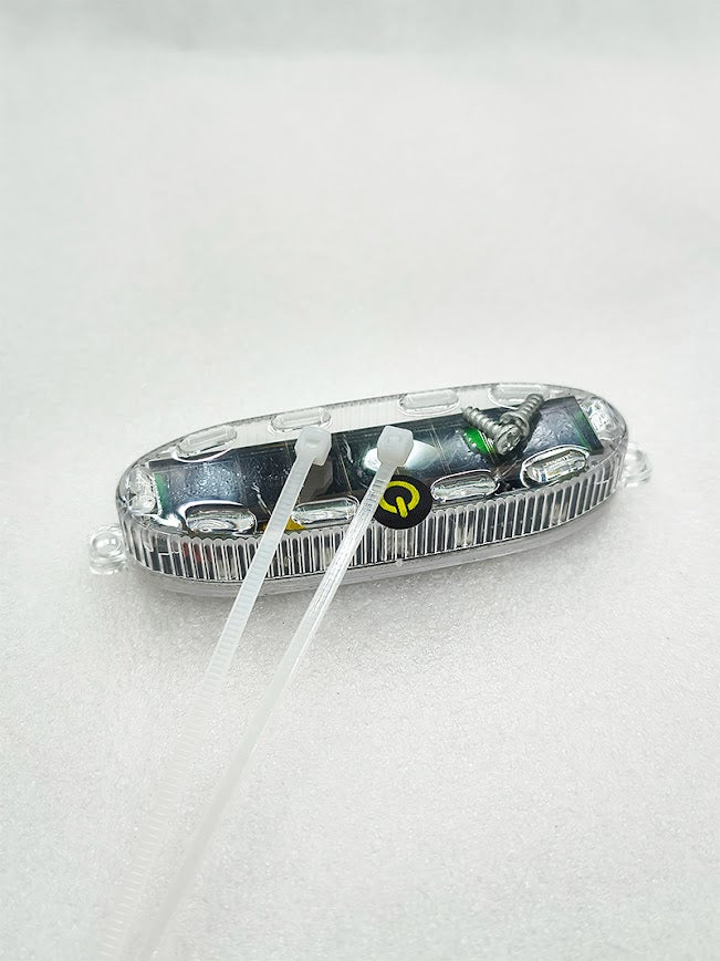 Solar-Powered LED Helmet Safety Warning Light