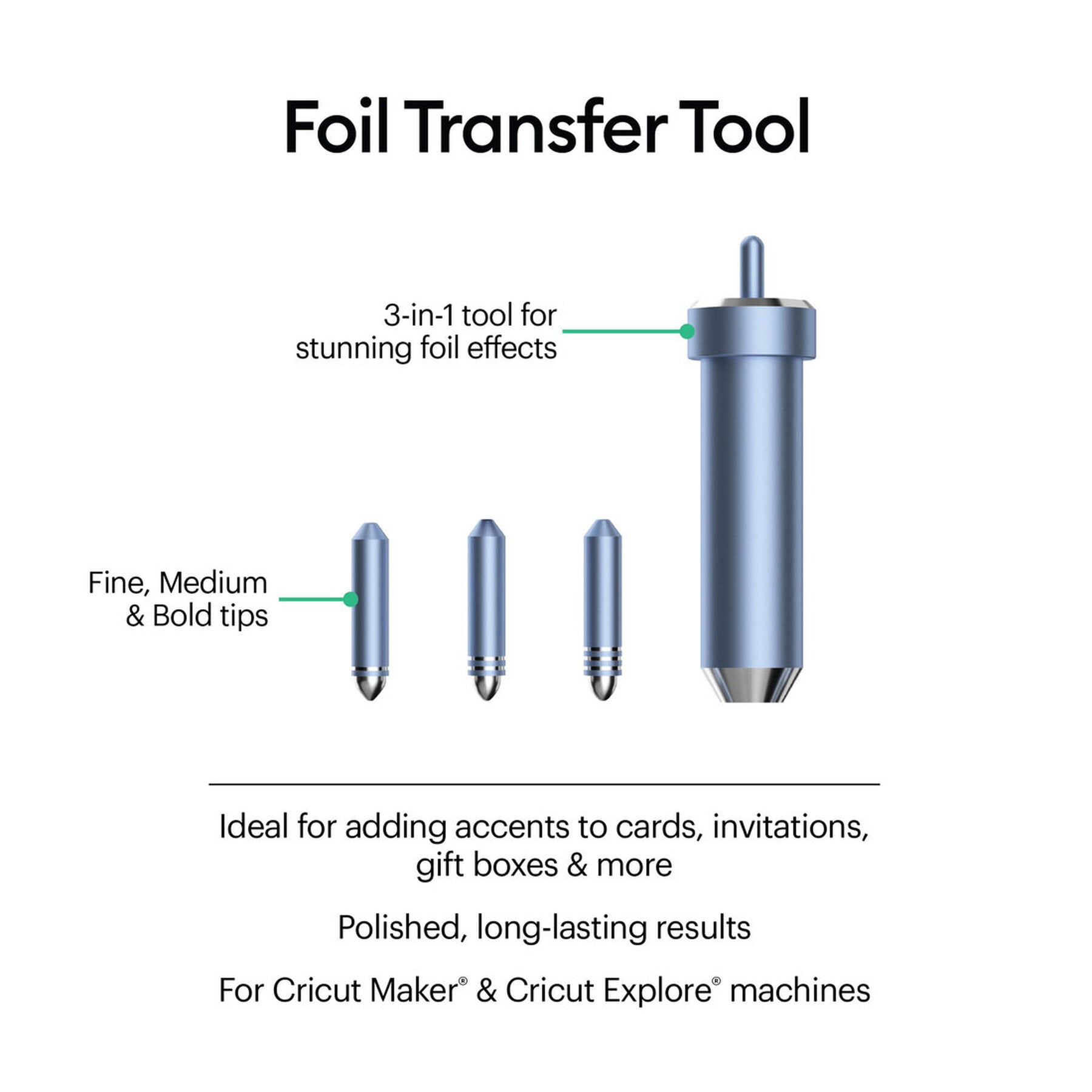 Cricut Foil Transfer Tool with 3 Tips