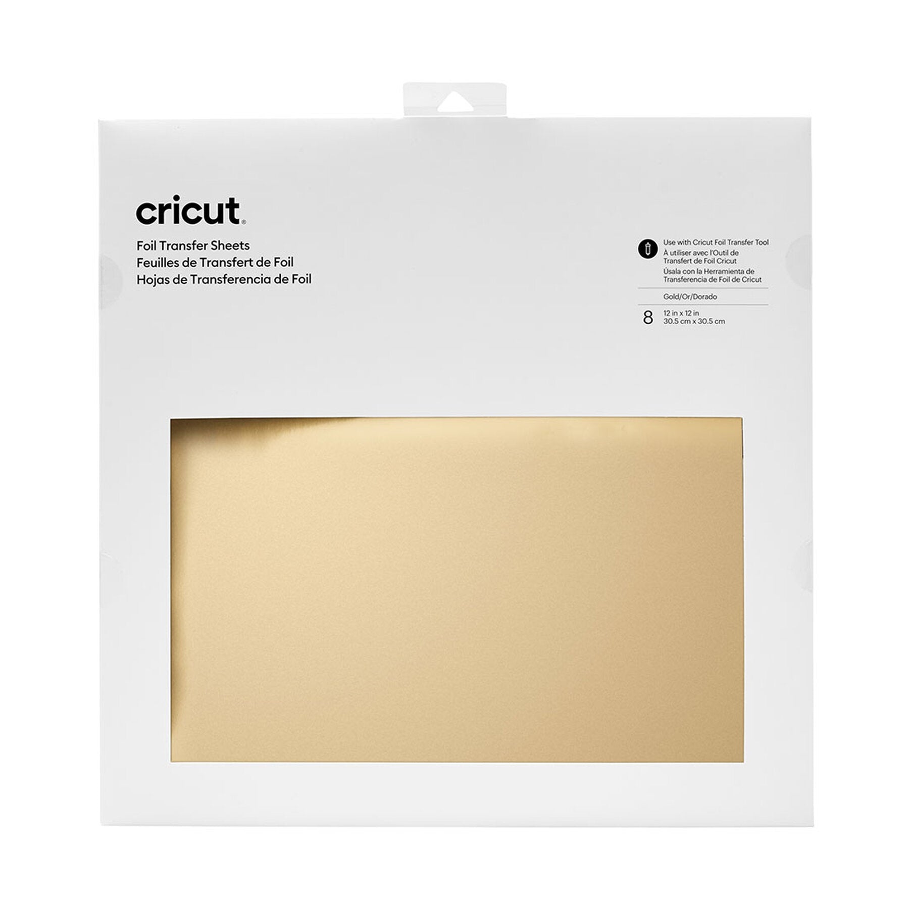Cricut Foil Transfer Sheets - Gold (12 inch x 12 inch, 8 Sheets)