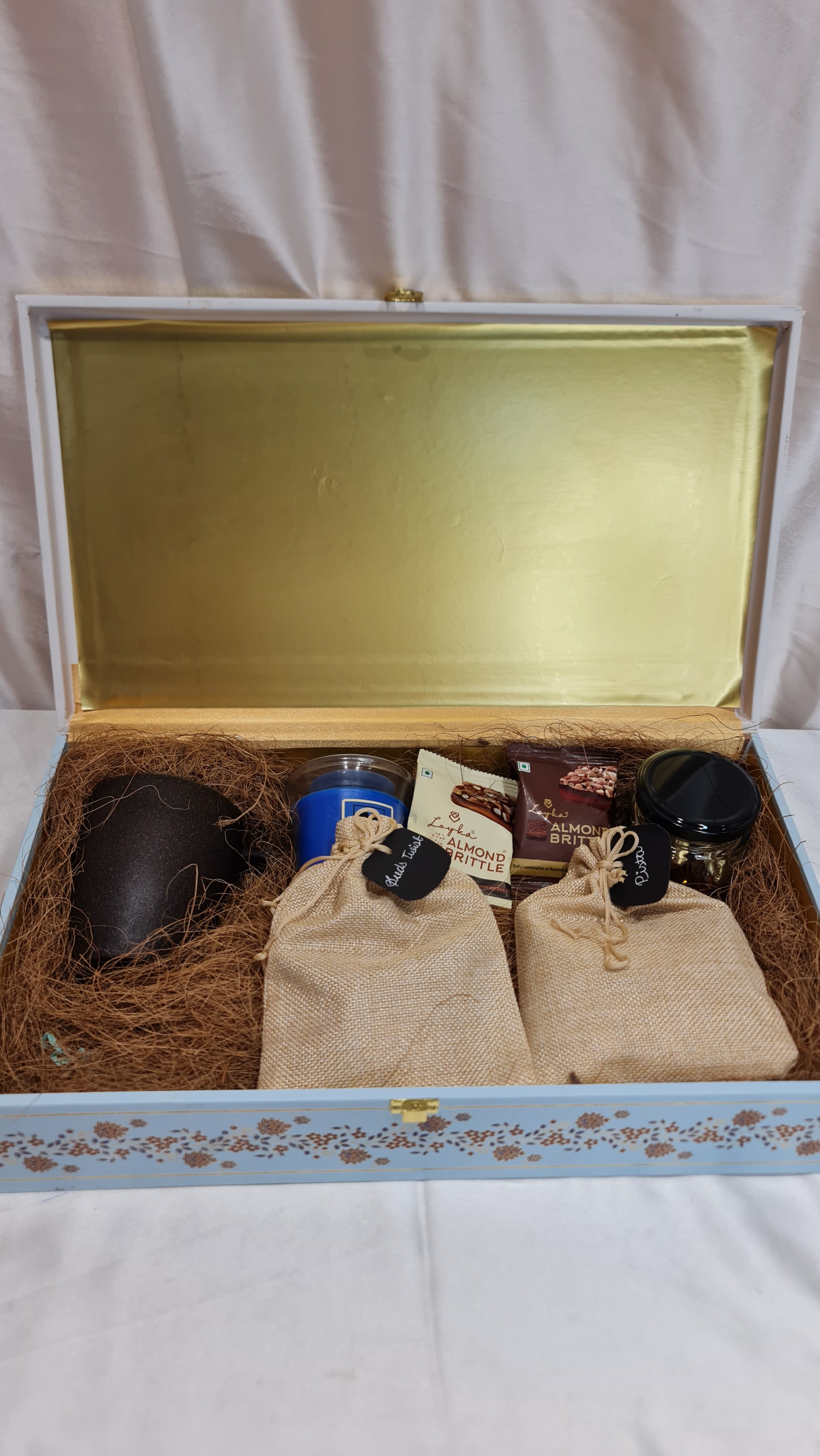 Luxury Peacock Art MDF Gifting Trunk Box (40cm) with Mughal/Pichwai style Peacock and Flora art