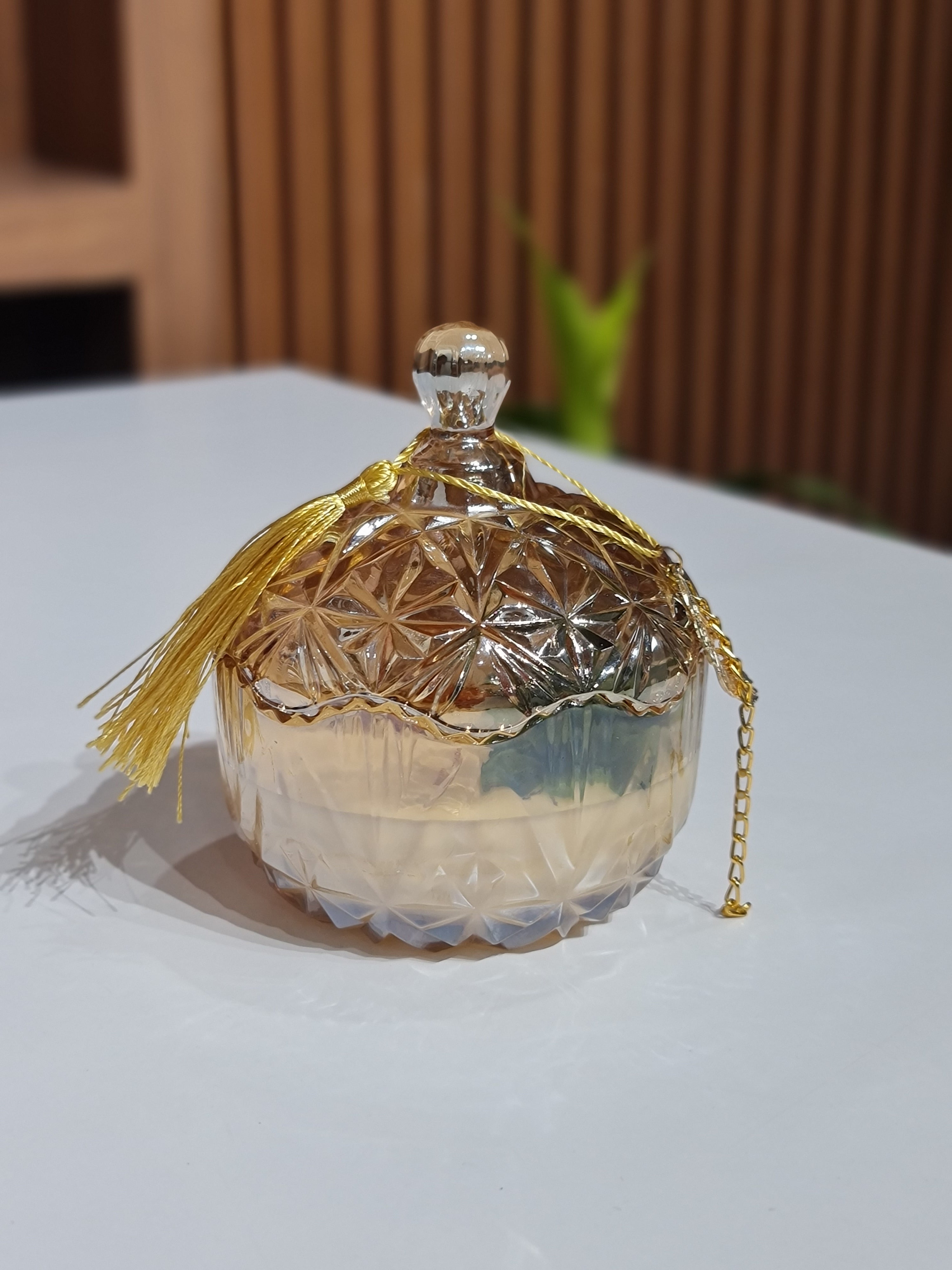 Aromatherapy scented candle with Decorative Glass Jar - Gift for Her, Women's day special