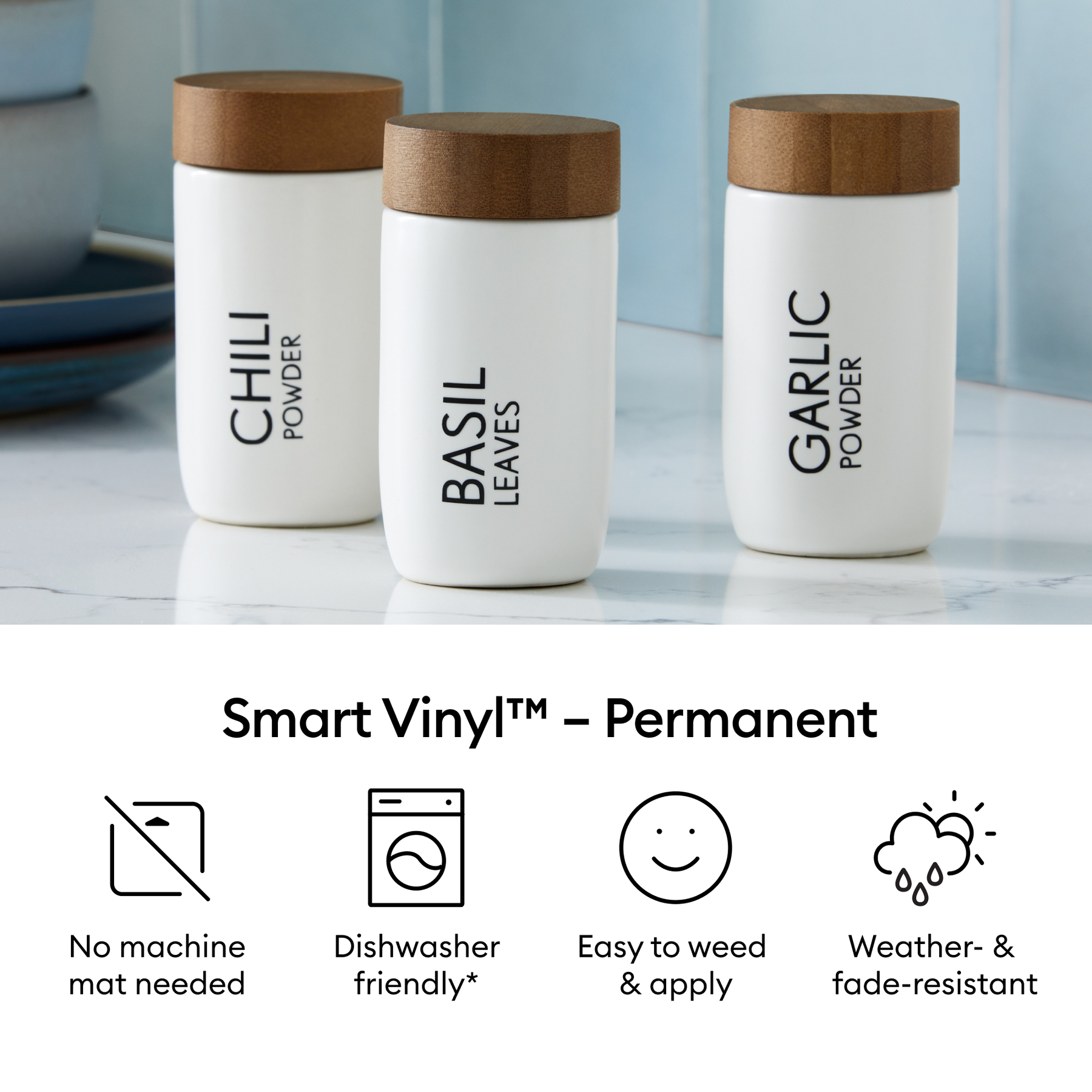 Cricut Smart Vinyl™ – Permanent White | Matless Cutting, Weather-Resistant, Matte Finish | 13 in × 3 ft