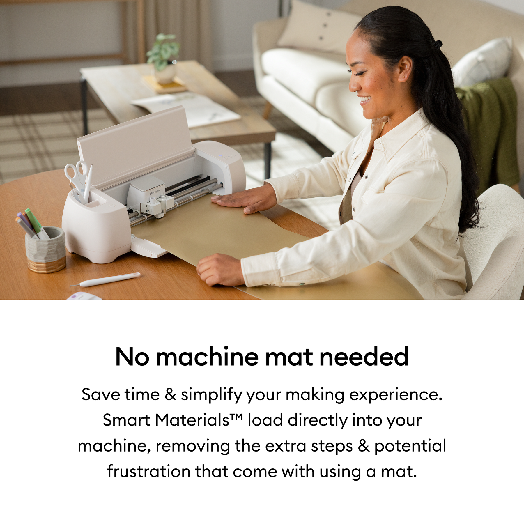 Cricut Smart Vinyl™ – Permanent White | Matless Cutting, Weather-Resistant, Matte Finish | 13 in × 3 ft