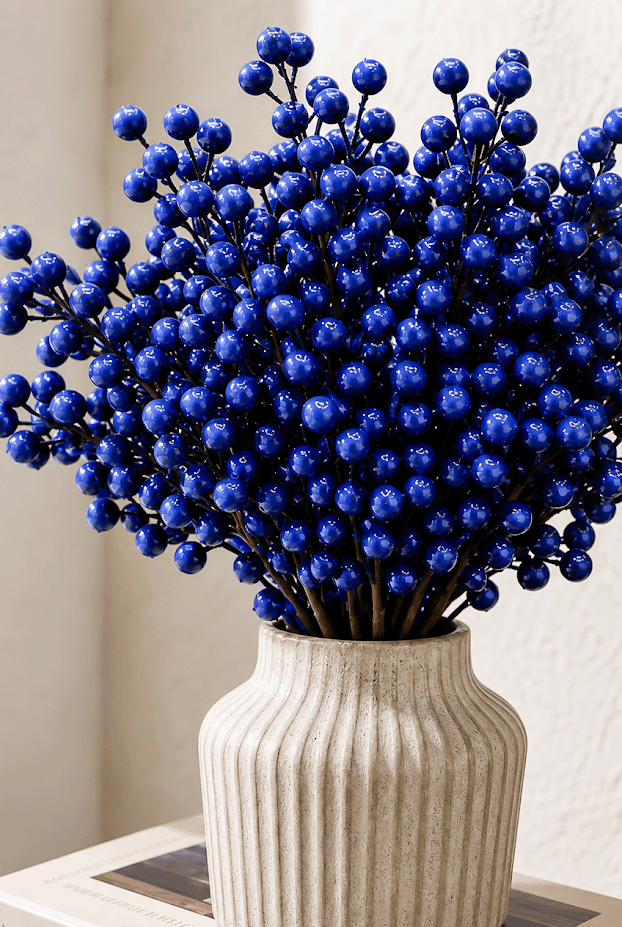 Frosted Artificial Foam Berry Stem — Wedding Bouquet & DIY Décor Spray