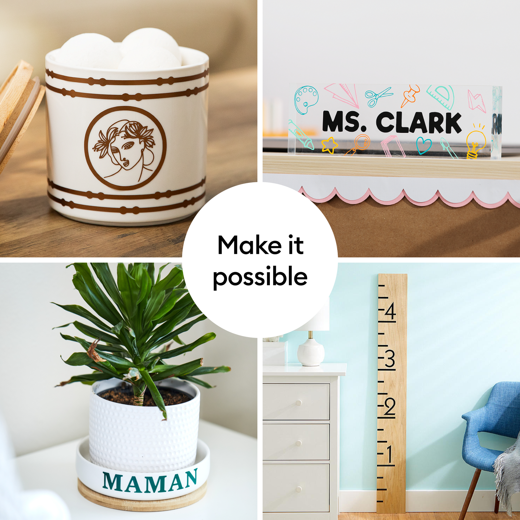 Cricut Smart Vinyl™ – Permanent White | Matless Cutting, Weather-Resistant, Matte Finish | 13 in × 3 ft