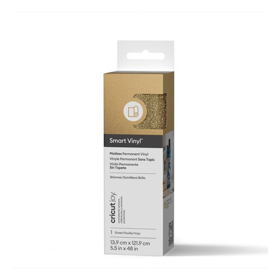 Cricut Joy Smart Shimmer Vinyl – Gold Permanent (5.5 inch x 48 inch)