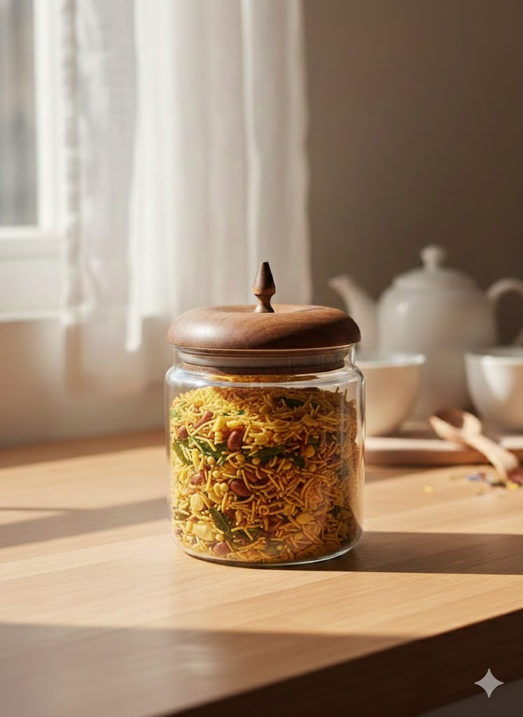 Aesthetic Glass Kitchen Jar - 1kg