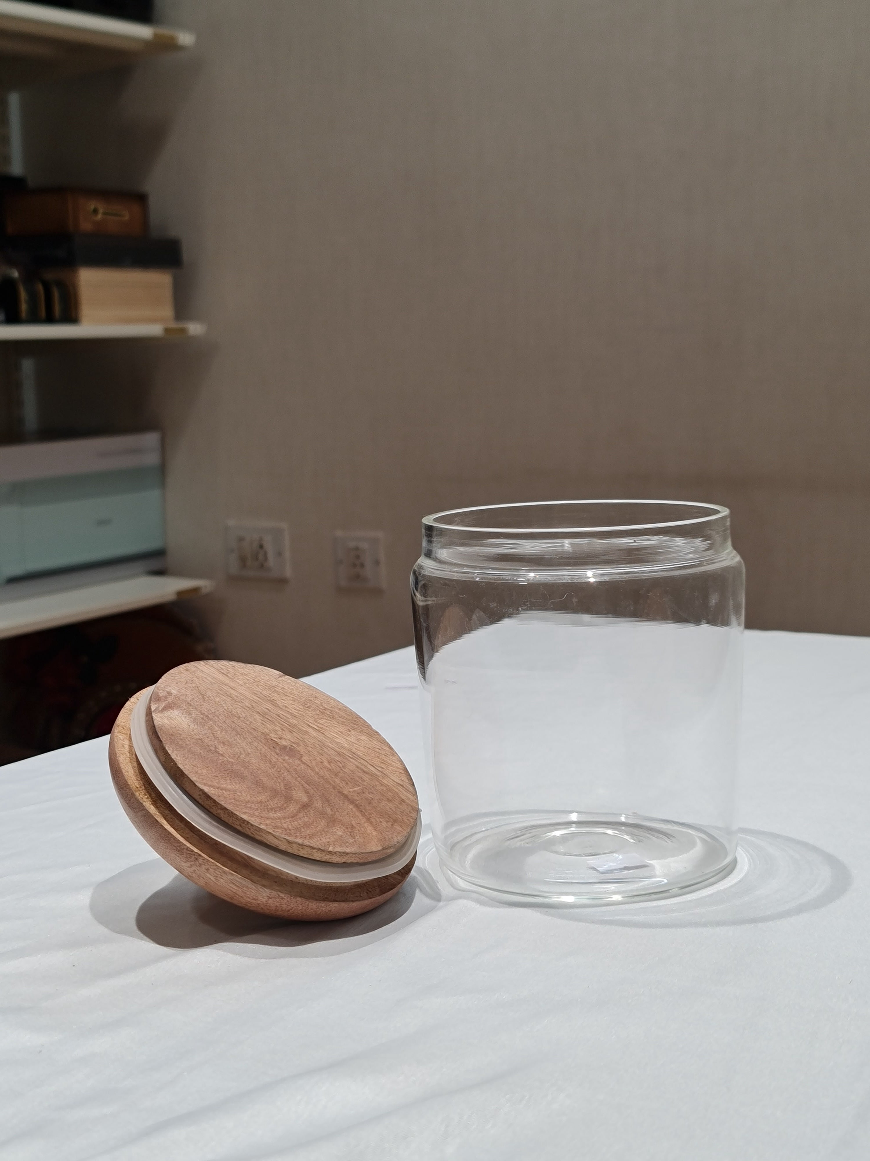 Aesthetic Glass Kitchen Jar - 1kg