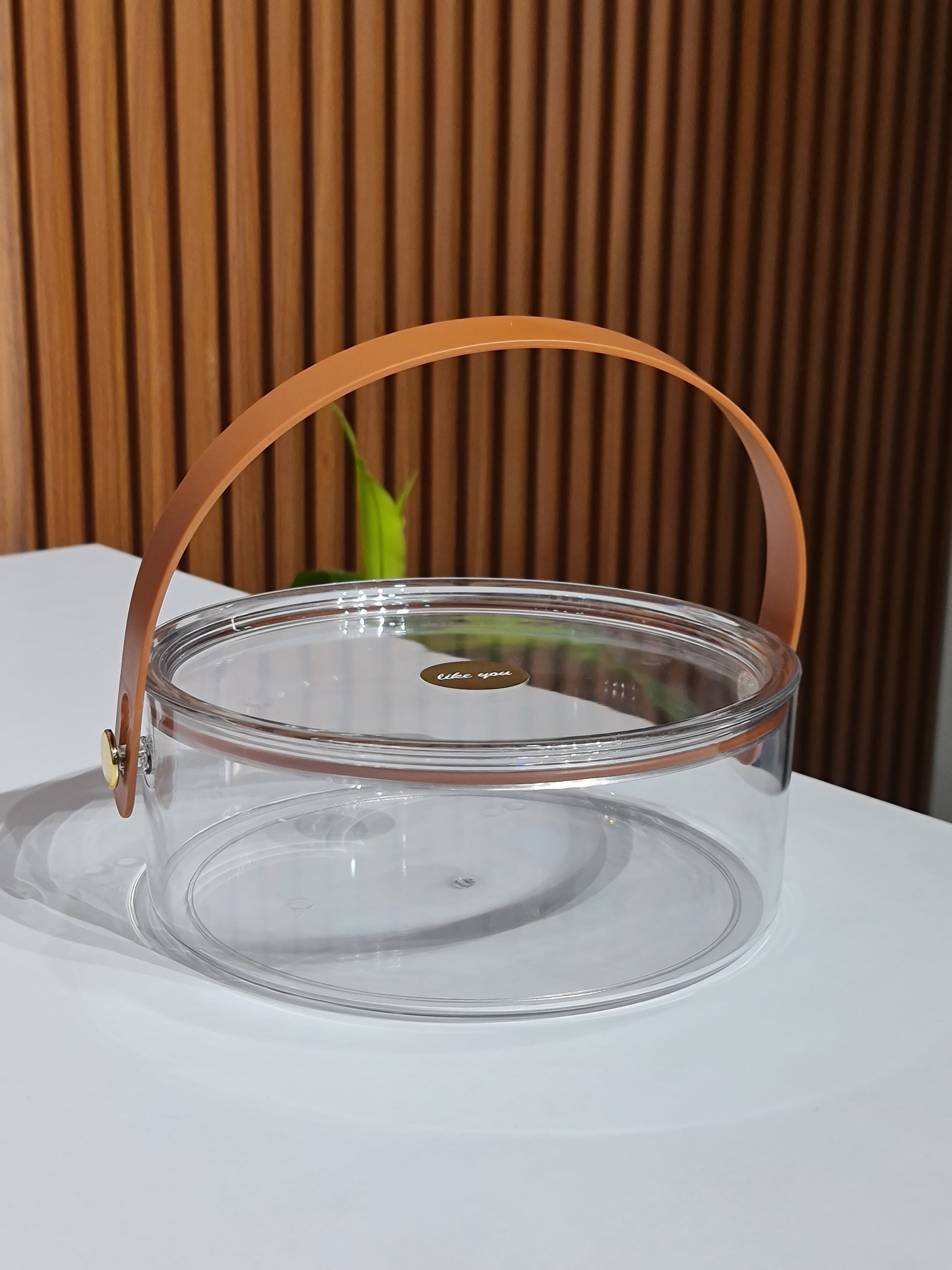 Clear Acrylic Round Basket