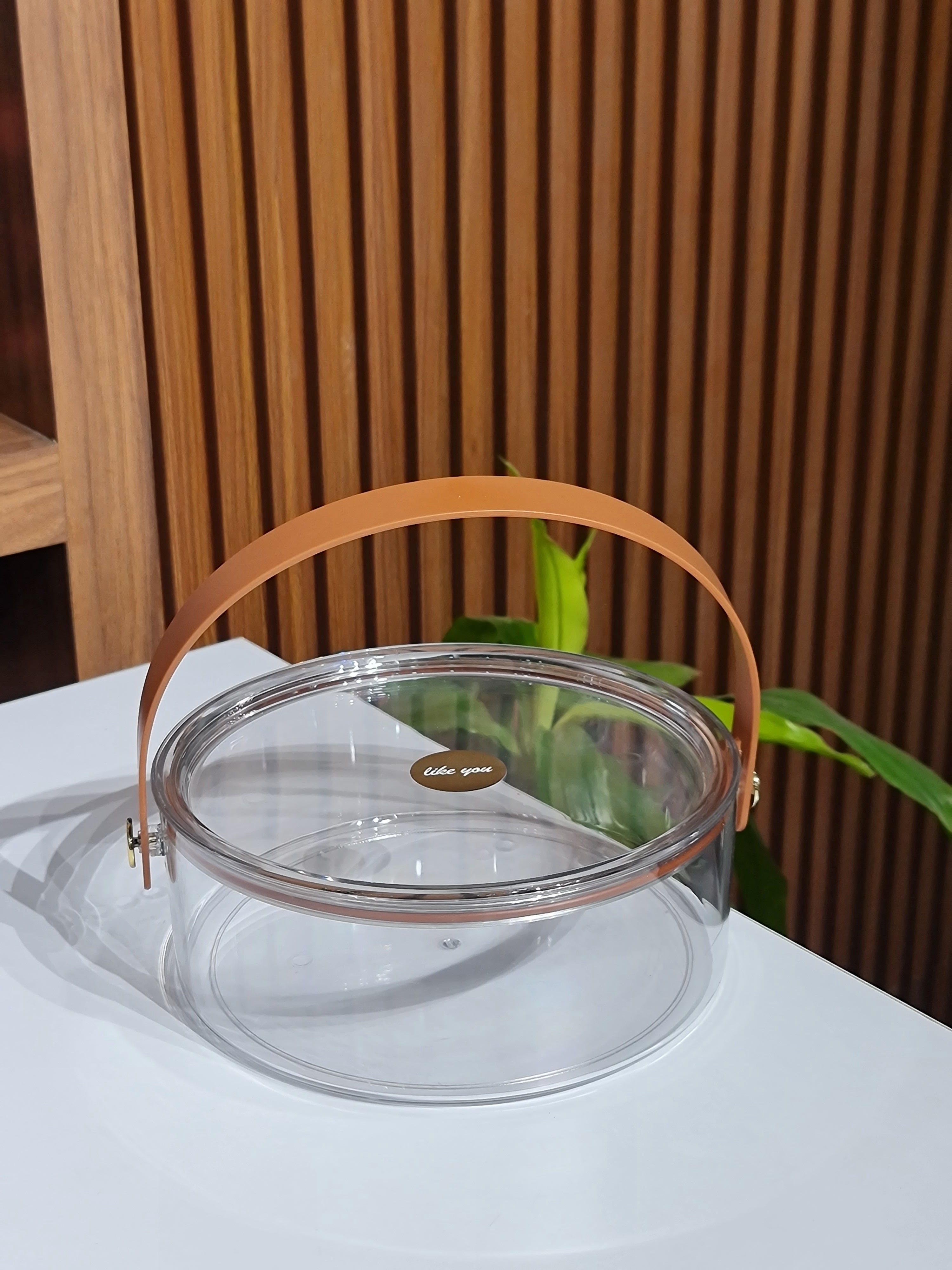 Clear Acrylic Round Basket