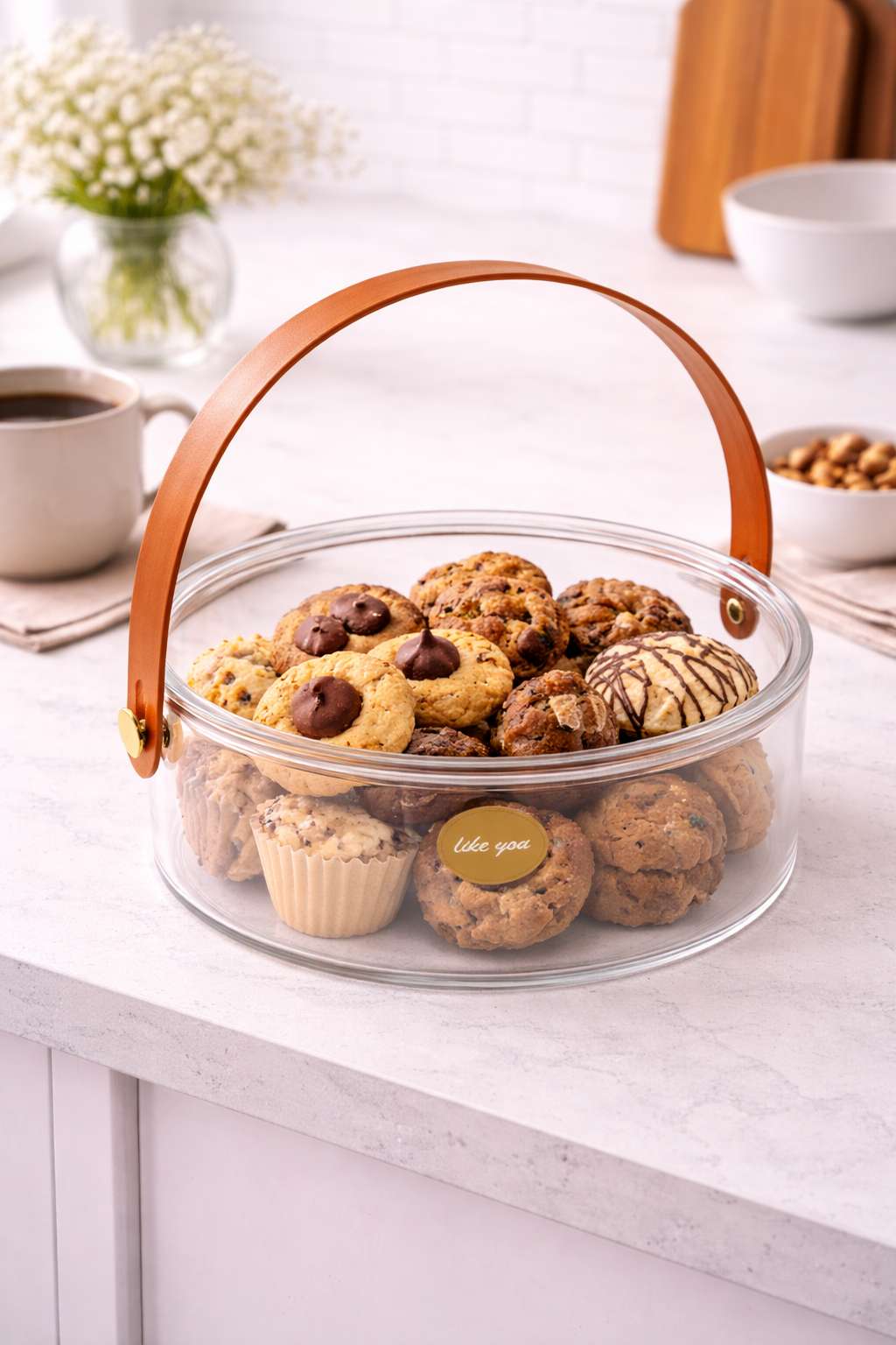 Clear Acrylic Round Basket