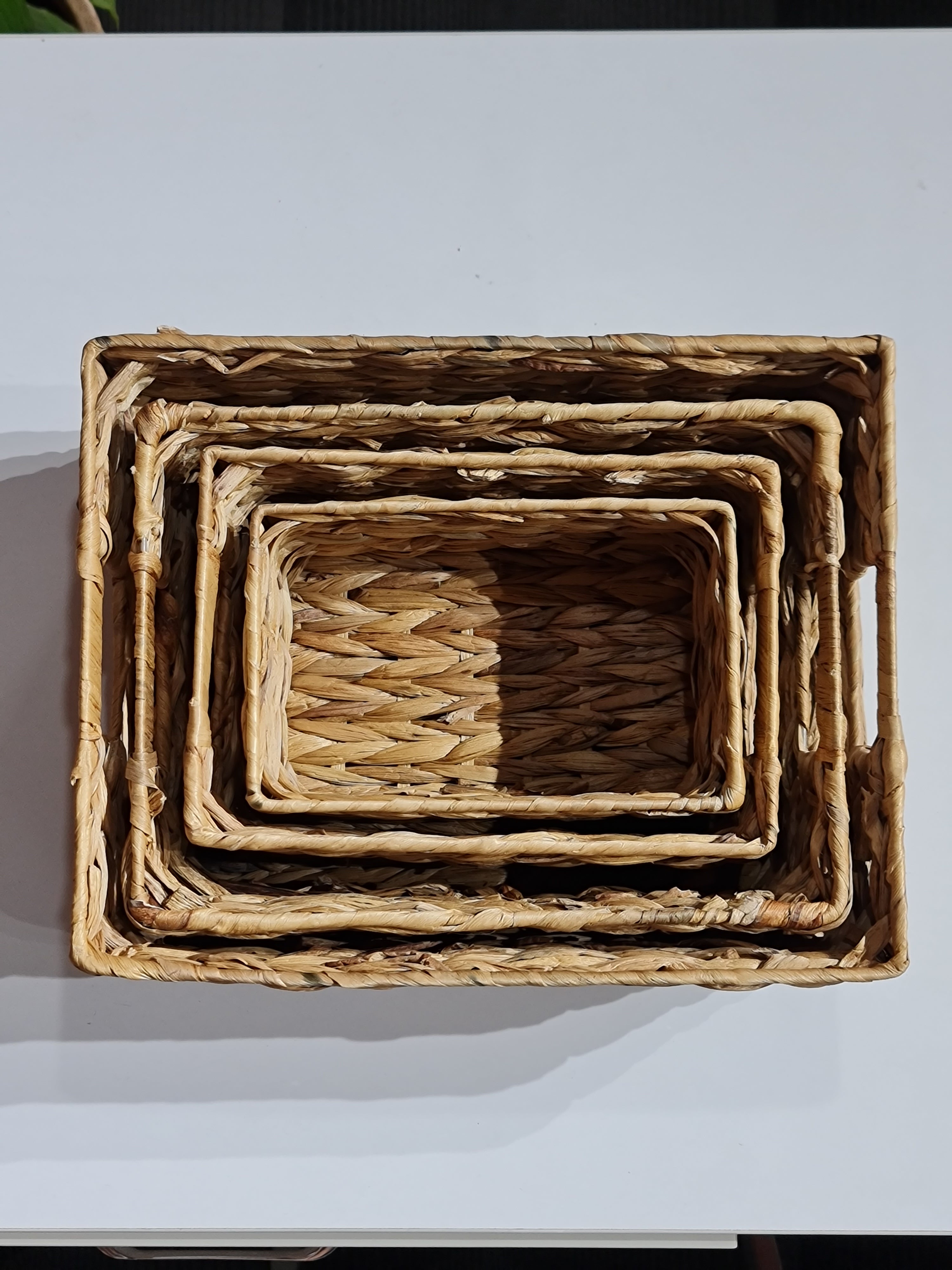 Set of 4 Water Hyacinth Storage Basket