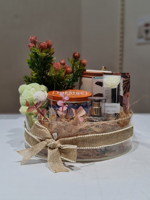 Premium Birthday Gift Hamper with Gourmet Treats & Florals