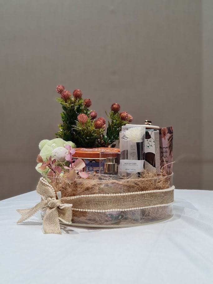 Premium Birthday Gift Hamper with Gourmet Treats & Florals
