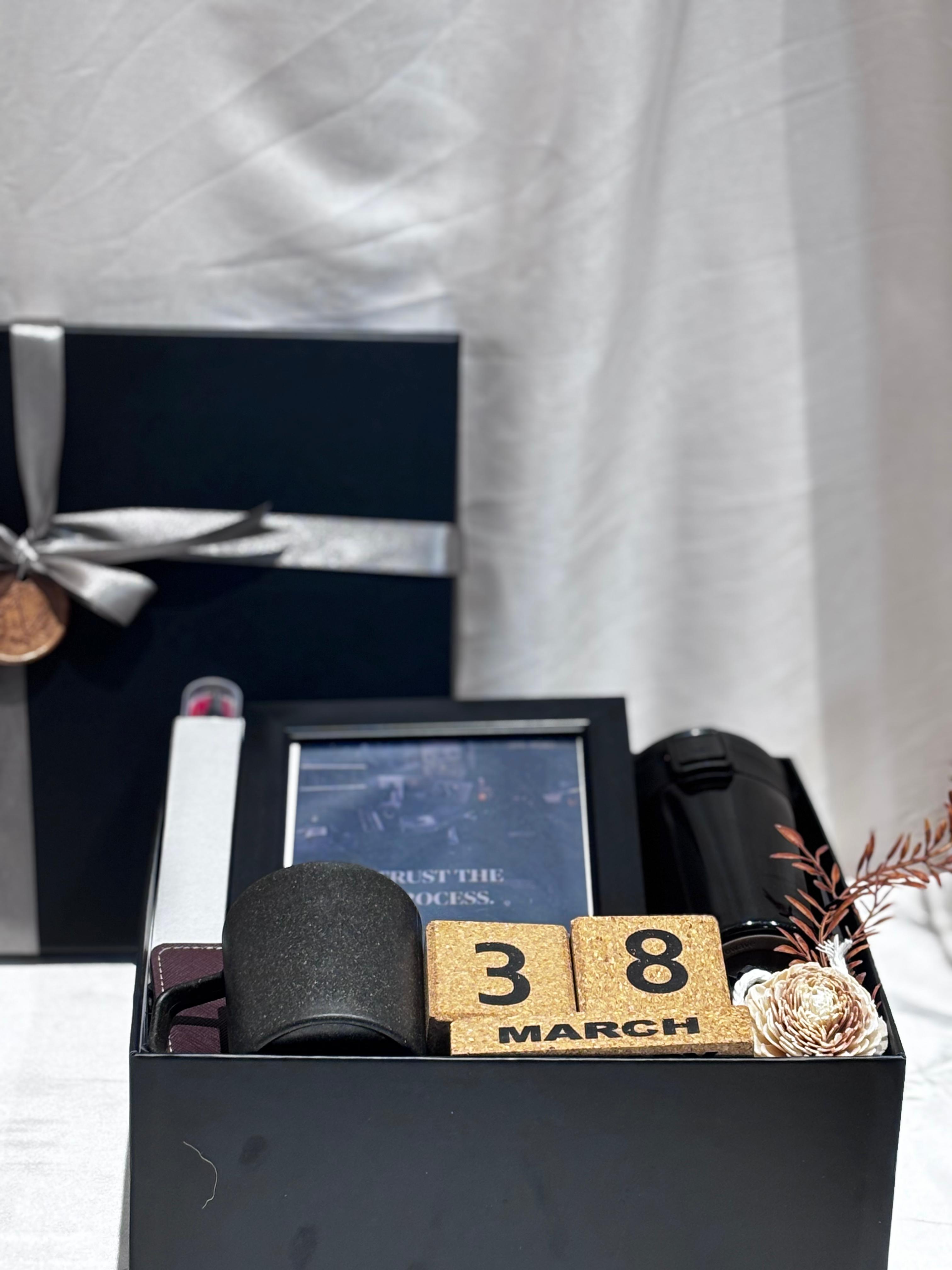 Black Corporate Hamper Box - Premium Gift Set