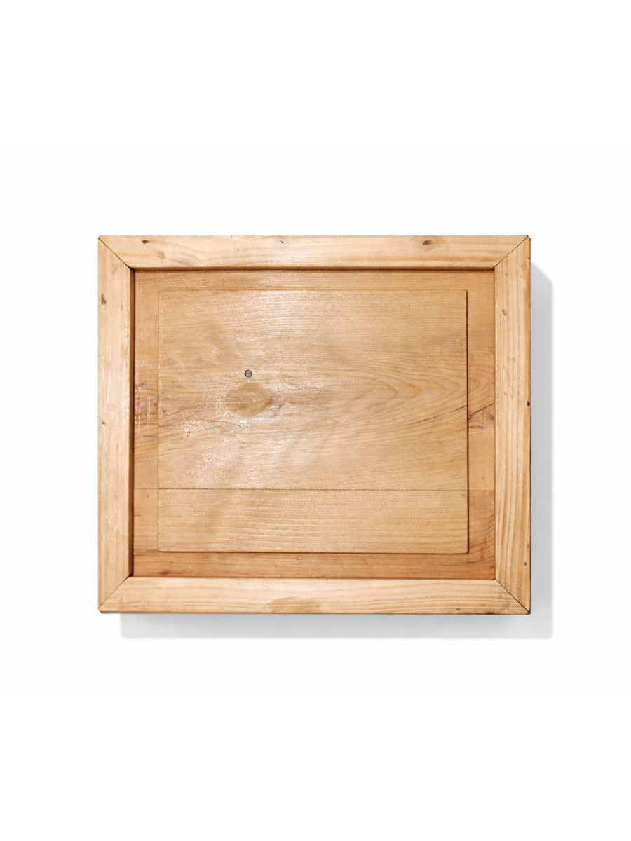 Pine Wood Storage Box with Lid - 4 Compartment Organizer with MDF Base