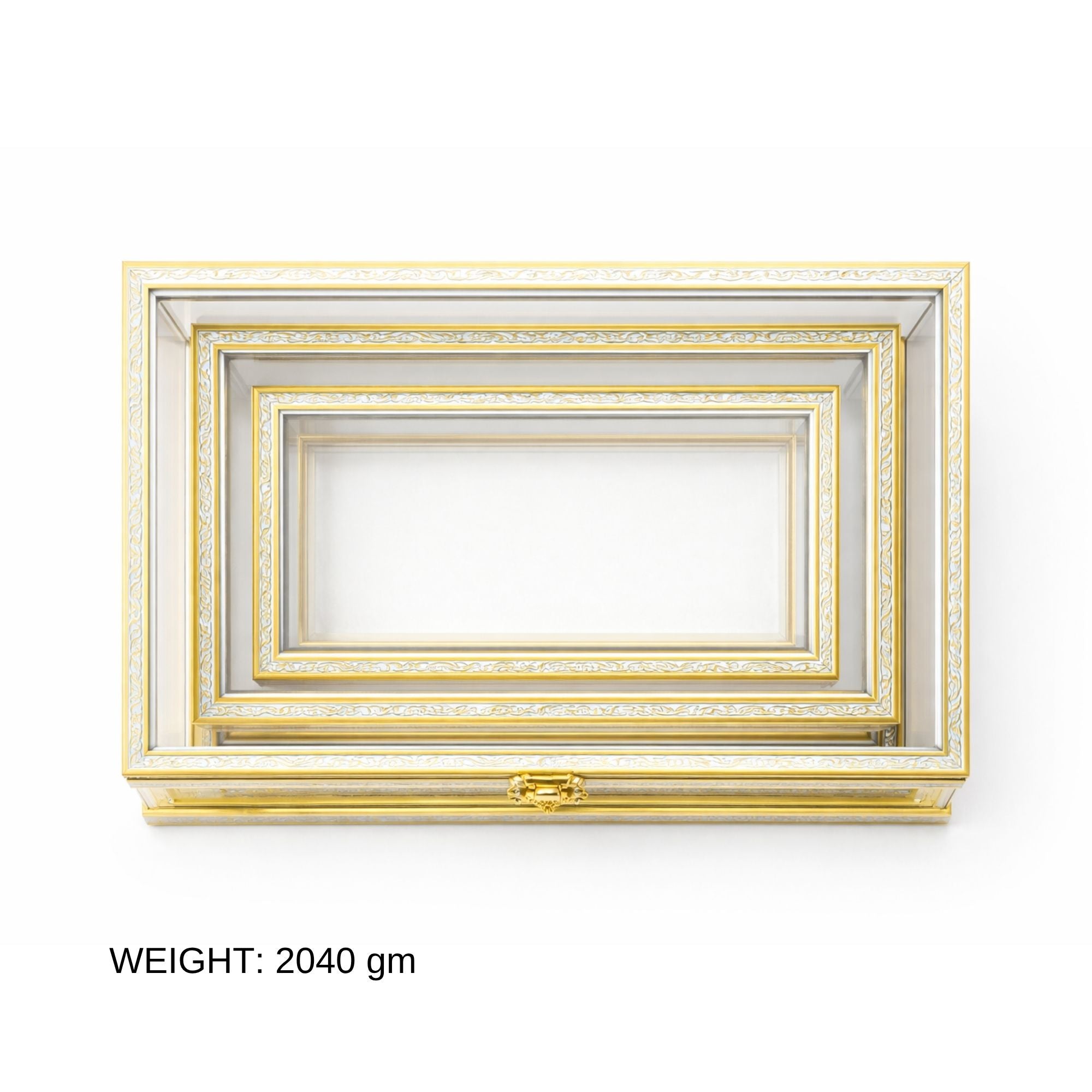 Gold-Trim Acrylic Display Box | Set of 3 | Trousseau & Gifting Packaging