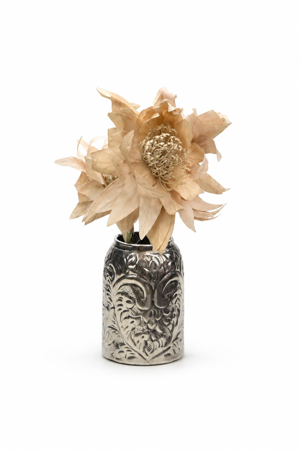 Artificial Protea Flower Stem (one stem) | Dried-Look Luxury Faux Flower | 49 cm | Home Décor