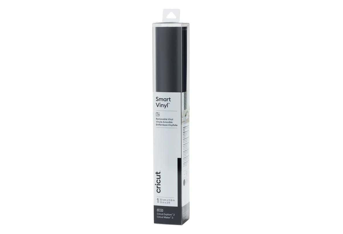 Cricut Smart Vinyl Black-Permanent Adhesive Vinyl 33x91cm