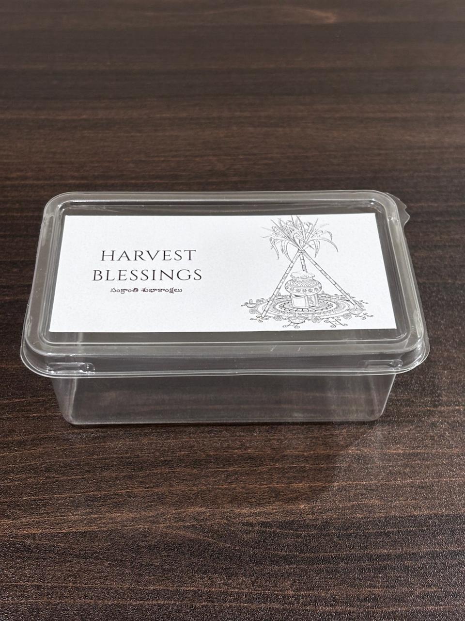 250ml Disposable Rectangle PET Dessert Container for Pongal - Set of 5