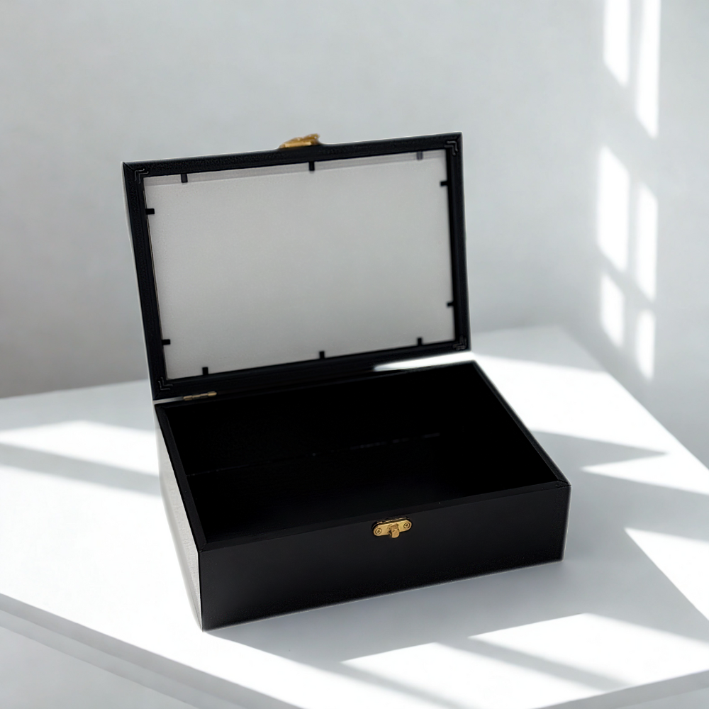 Handcrafted Wooden Deepam Box | Elegant Gifting Box for Diwali