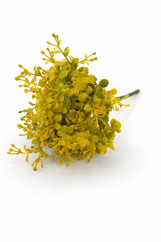 Set of 5 Mimosa Blossom Artificial Foliage Bush