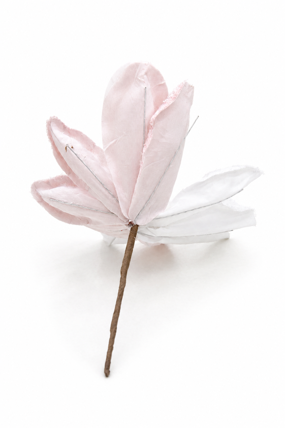 Set of 5 Frosted Sugar Magnolia Artificial Flower