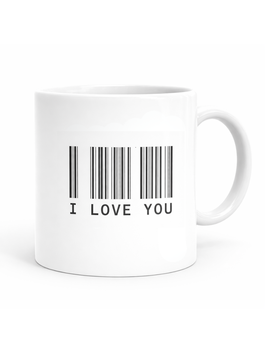 I Love You Barcode Mug