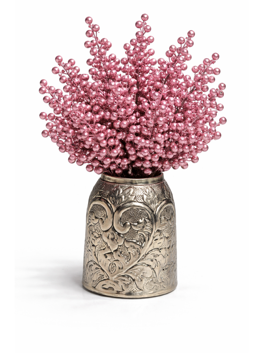 Frosted Artificial Foam Berry Stem — Wedding Bouquet & DIY Décor Spray