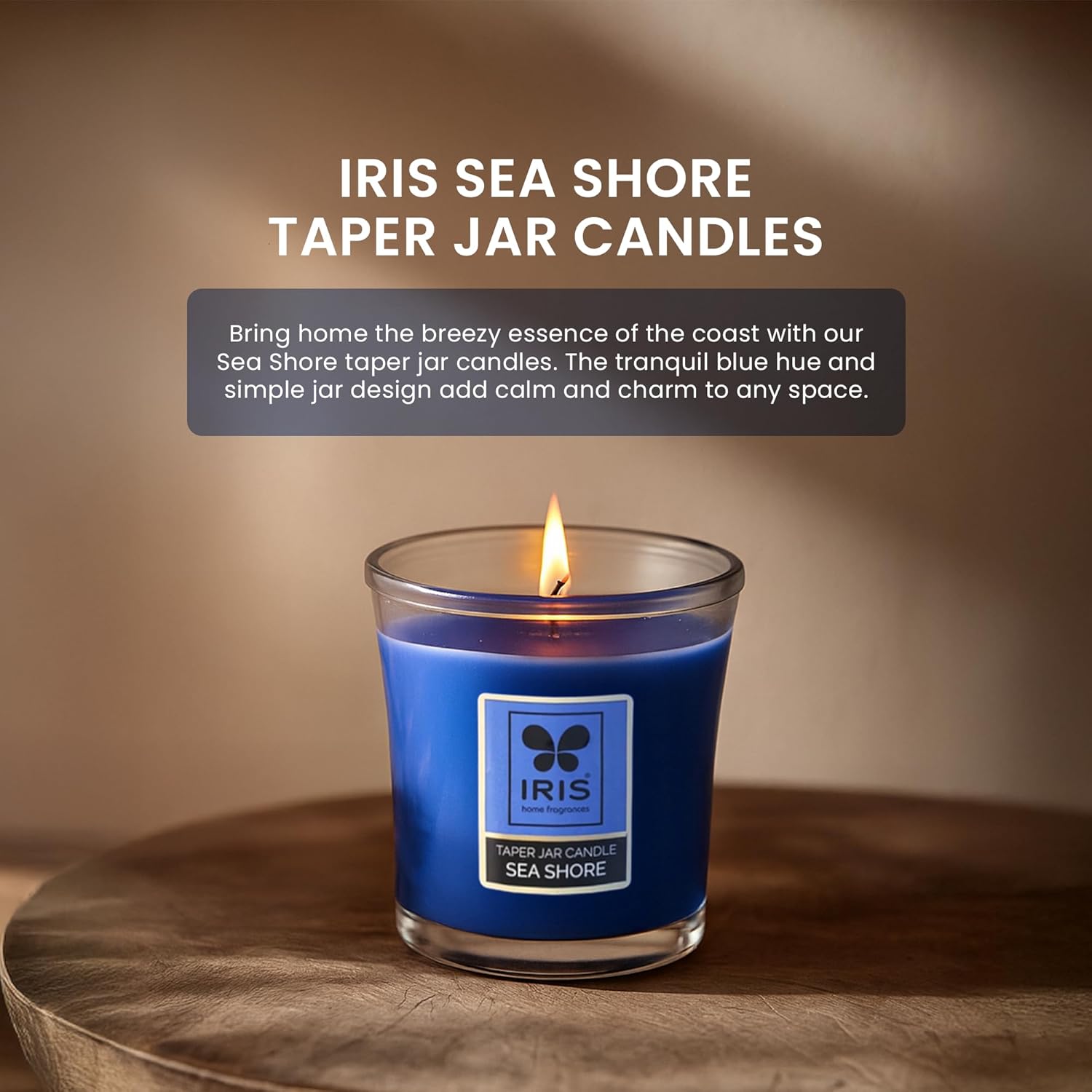 Iris Seashore Taper Jar Candle 110g
