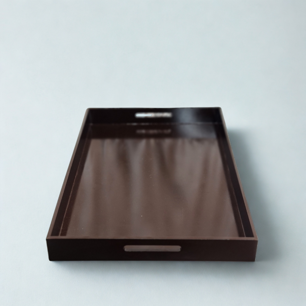 Handcrafted Brown Large Wooden Serving Tray