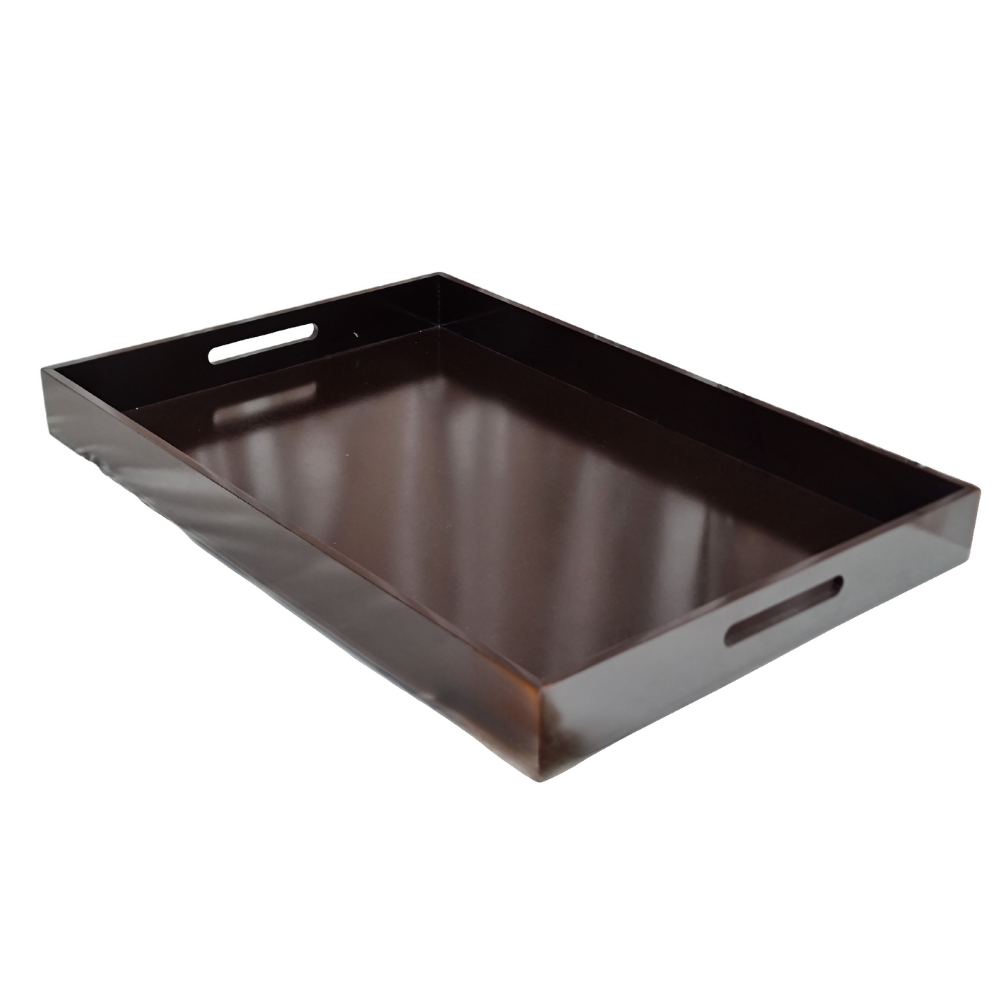 Handcrafted Brown Large Wooden Serving Tray
