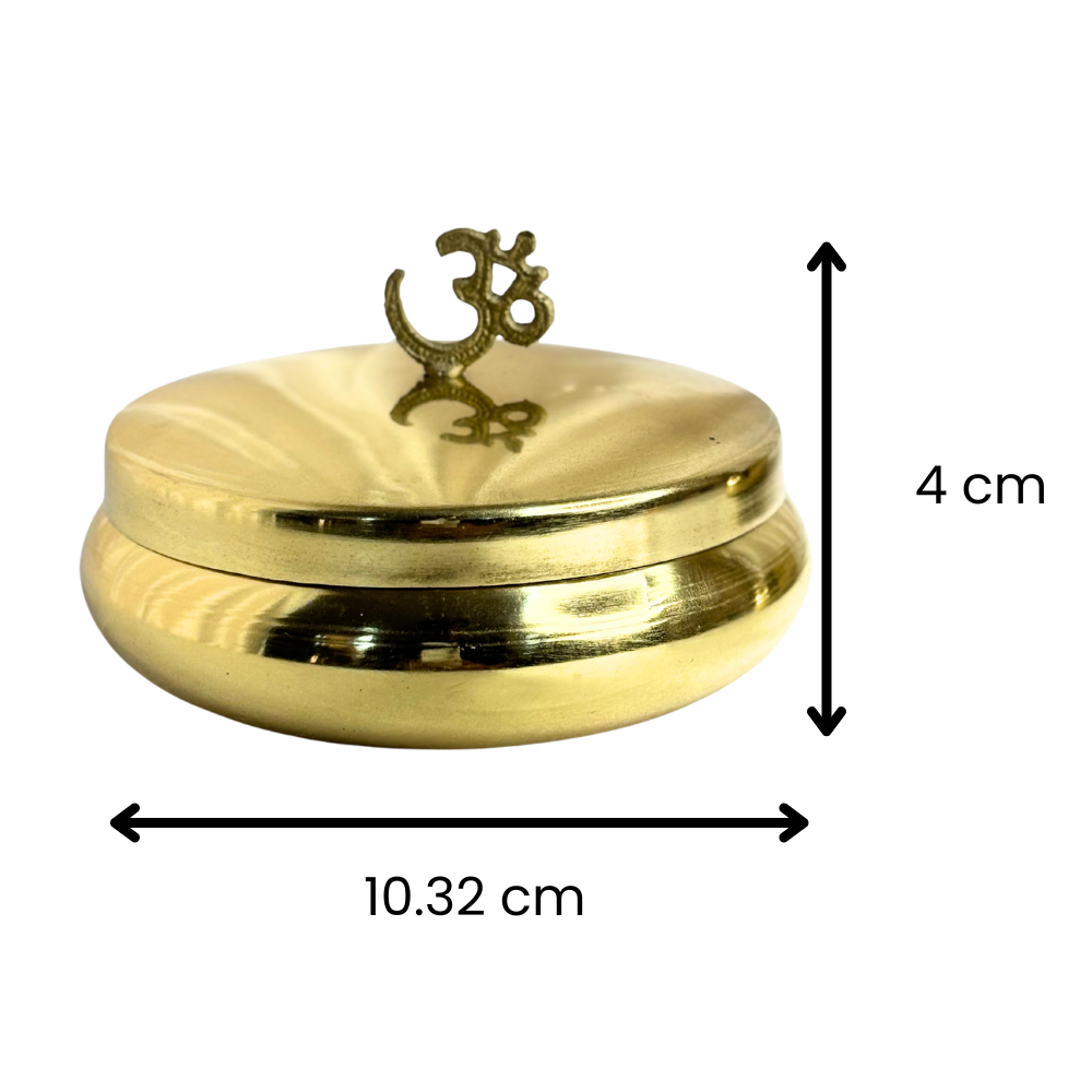 Premium Brass Metal OM Jar - Set of 2