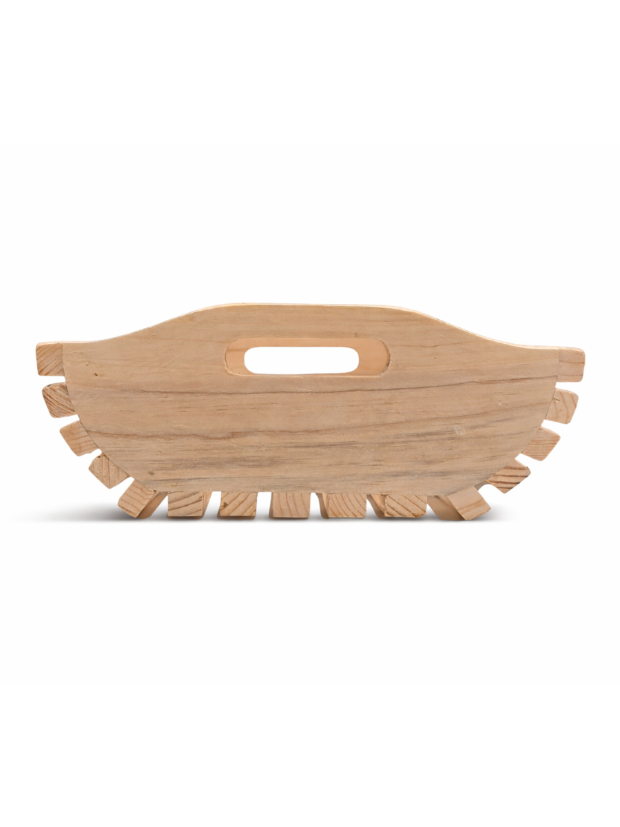 Pine Wood Serving Tray with Cut-Out Handles