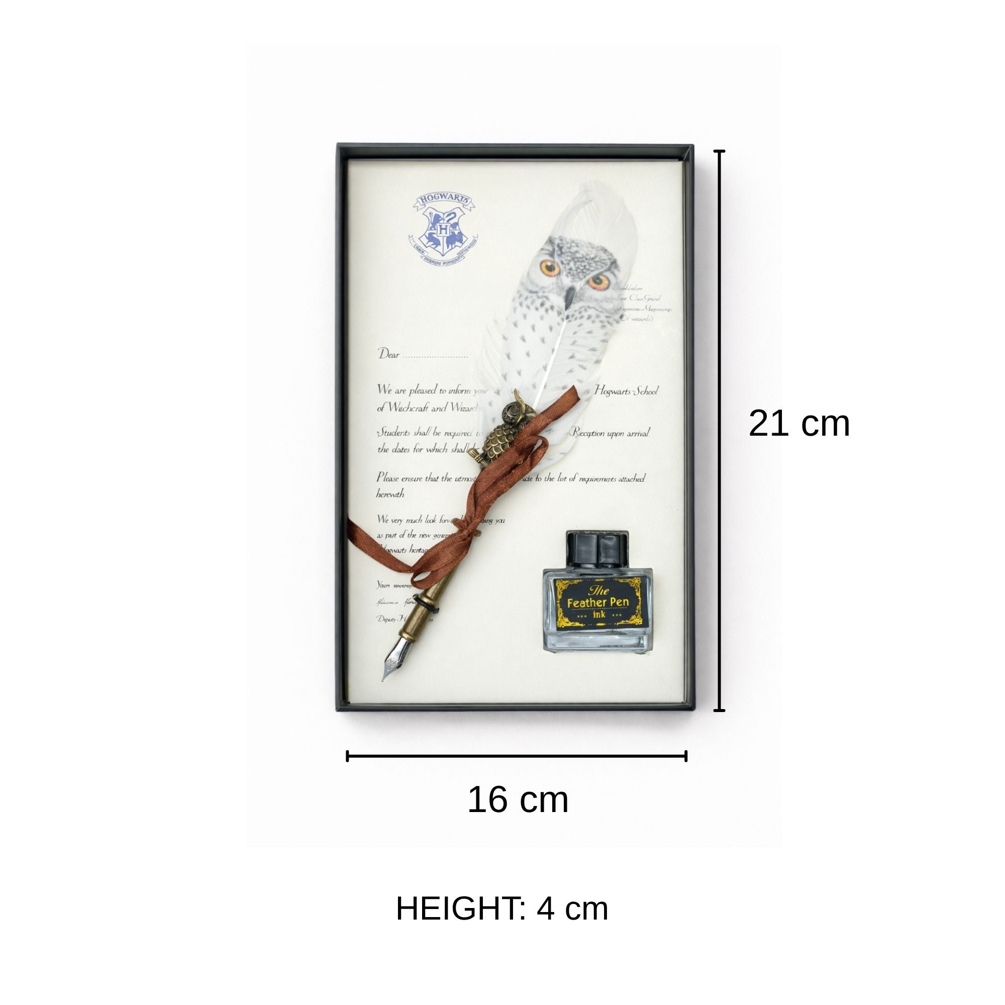 Hogwarts Owl Feather Quill Pen & Ink Set