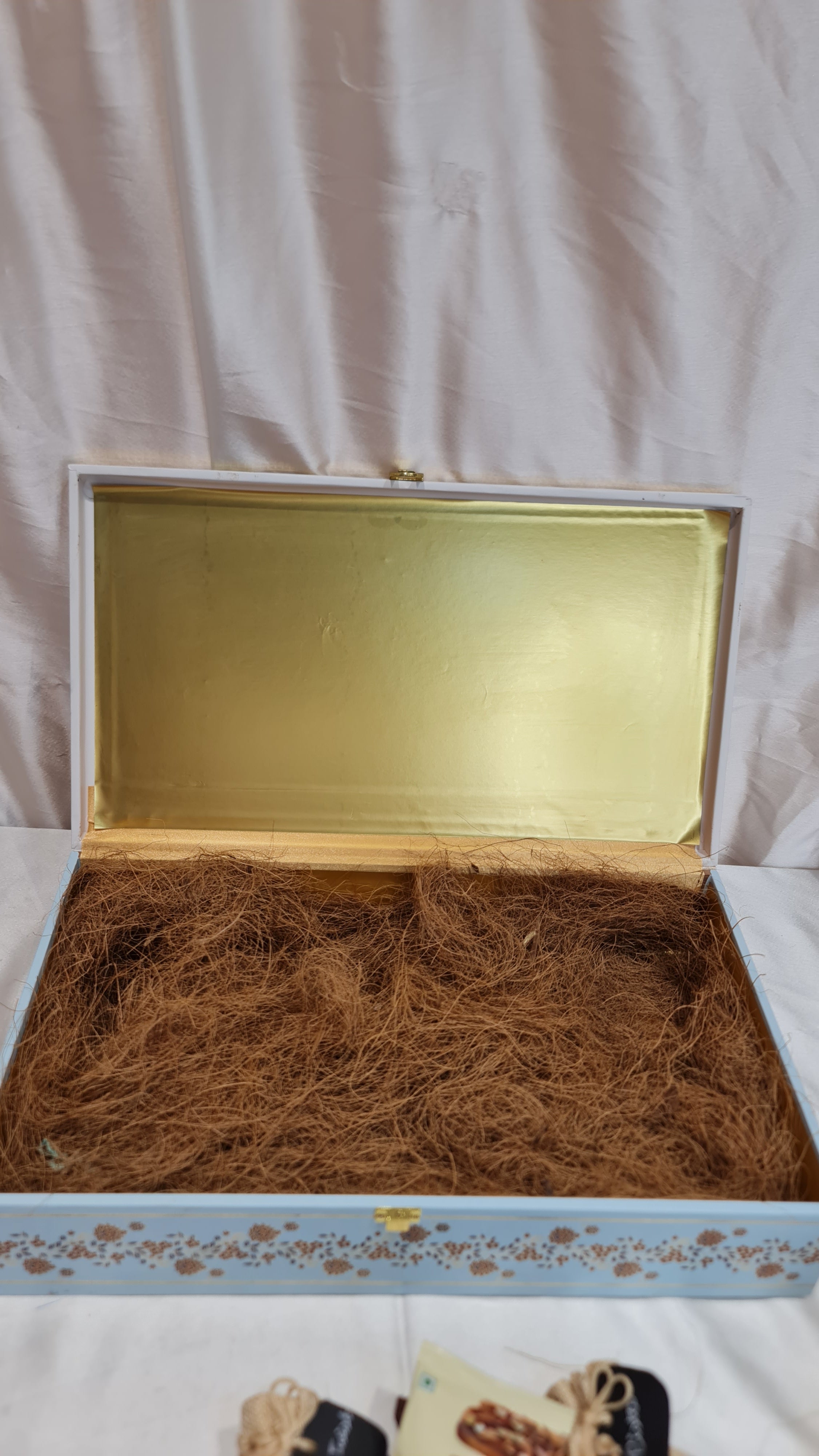 Luxury Peacock Art MDF Gifting Trunk Box (40cm) with Mughal/Pichwai style Peacock and Flora art