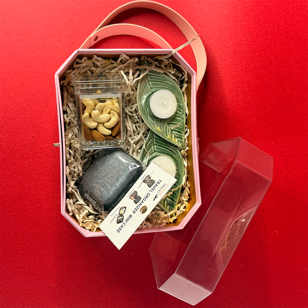 Pink Dry Fruit Gift Box - Festive Hamper