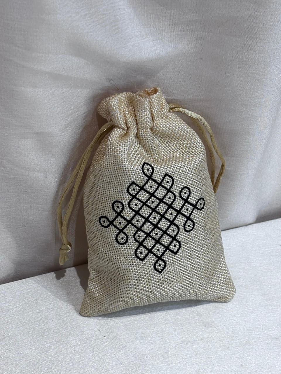 Pongal Special Jute Potli Bag with 16 x10.5 Cm
