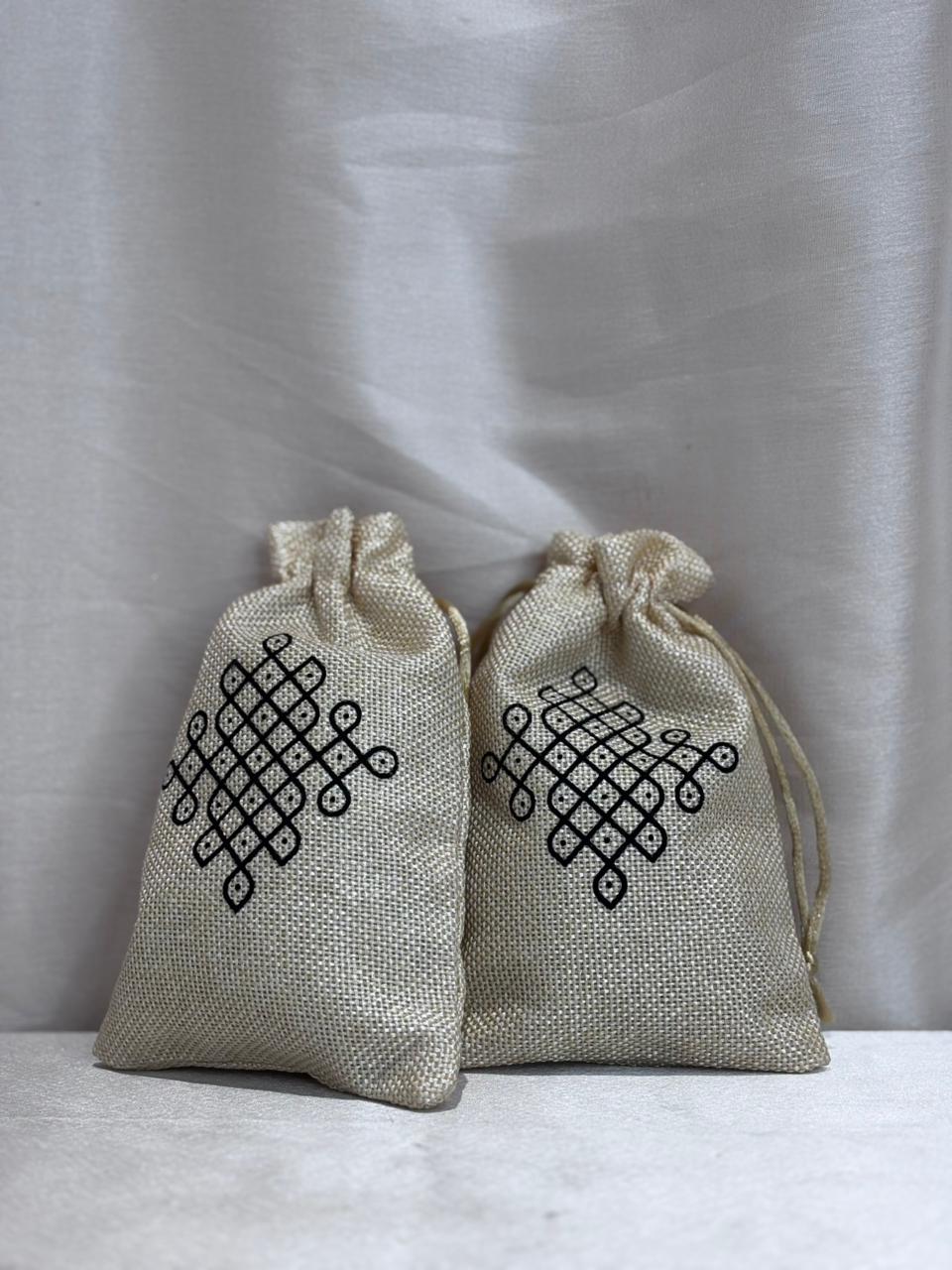 Pongal Special Jute Potli Bag with 16 x10.5 Cm