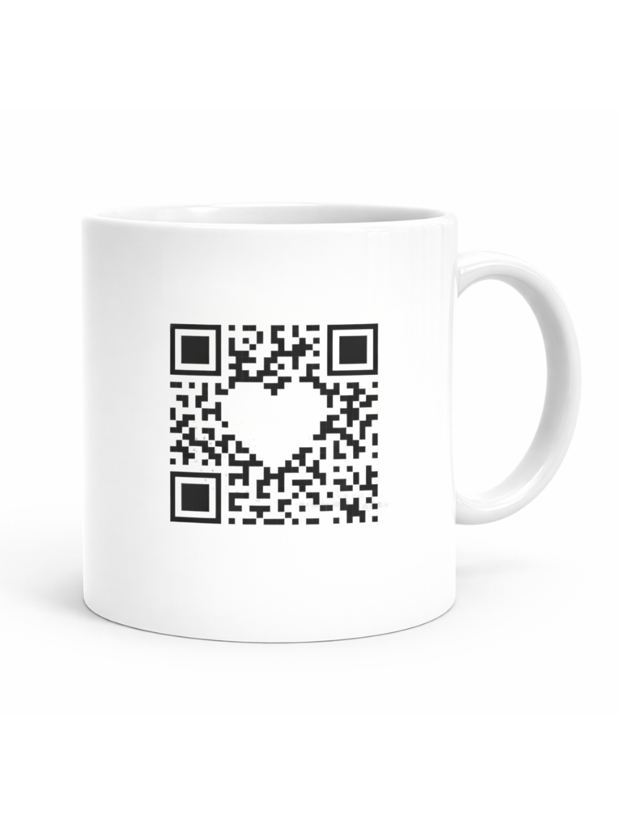 QR Code Heart Love Mug