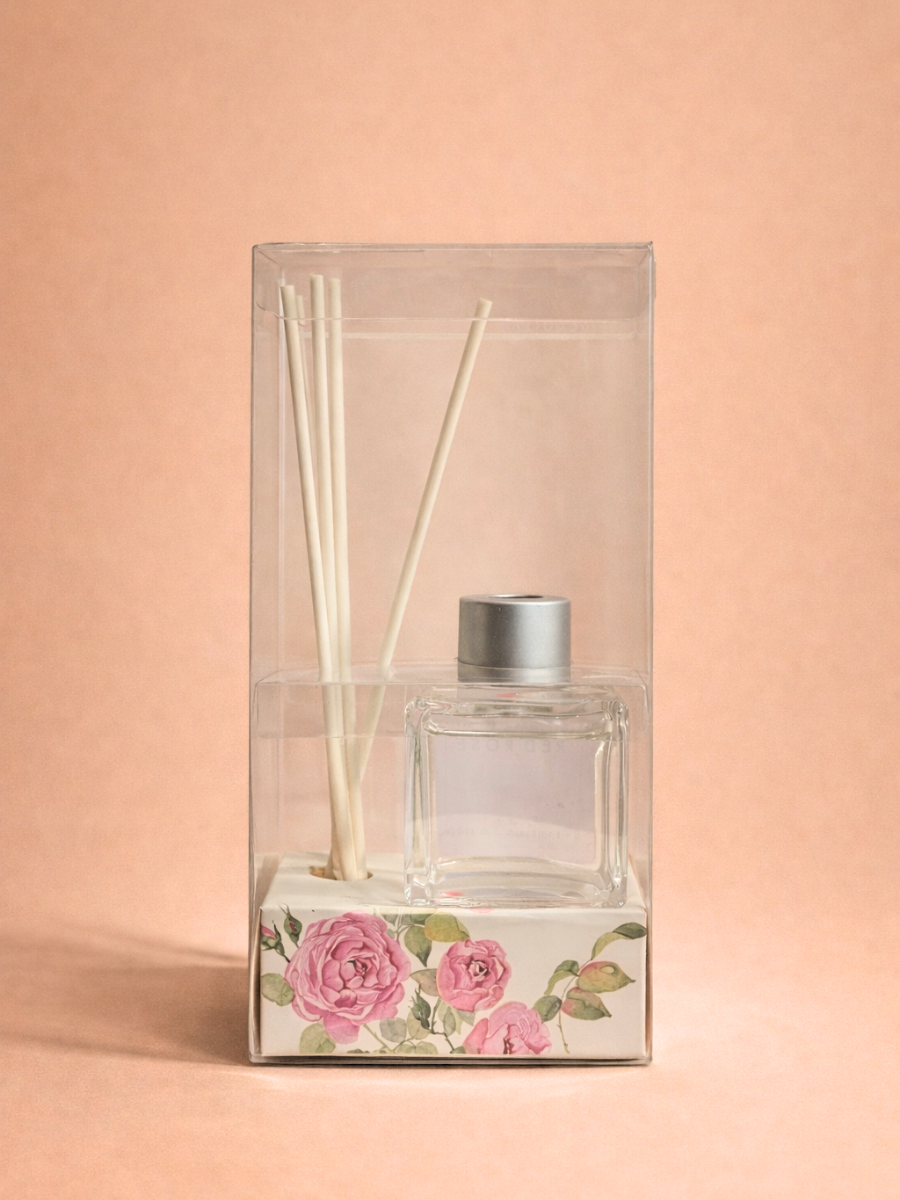 Rose Cottage Reed Diffuser with Natural Sticks - Rose Fragrance