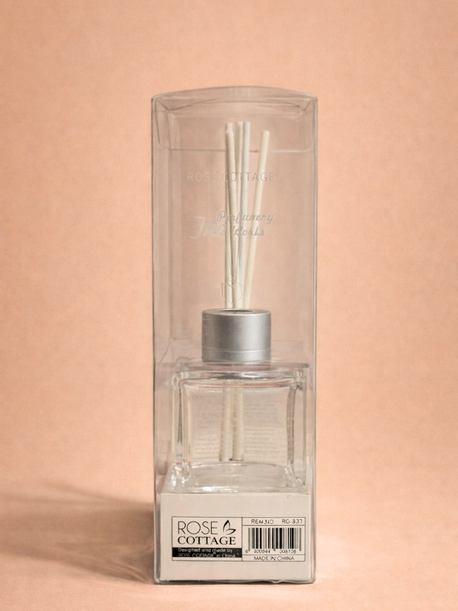 Rose Cottage Reed Diffuser with Natural Sticks - Rose Fragrance