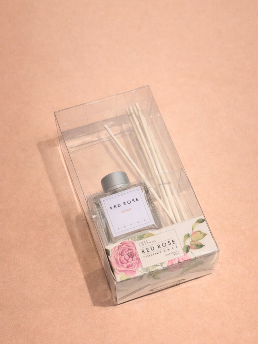 Rose Cottage Reed Diffuser with Natural Sticks - Rose Fragrance