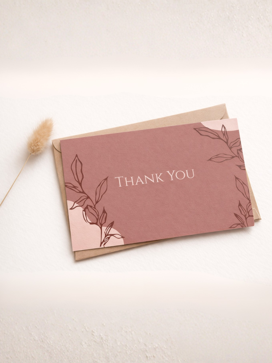 "Thank You" A5 Greeting Card - 240 GSM Premium Paper