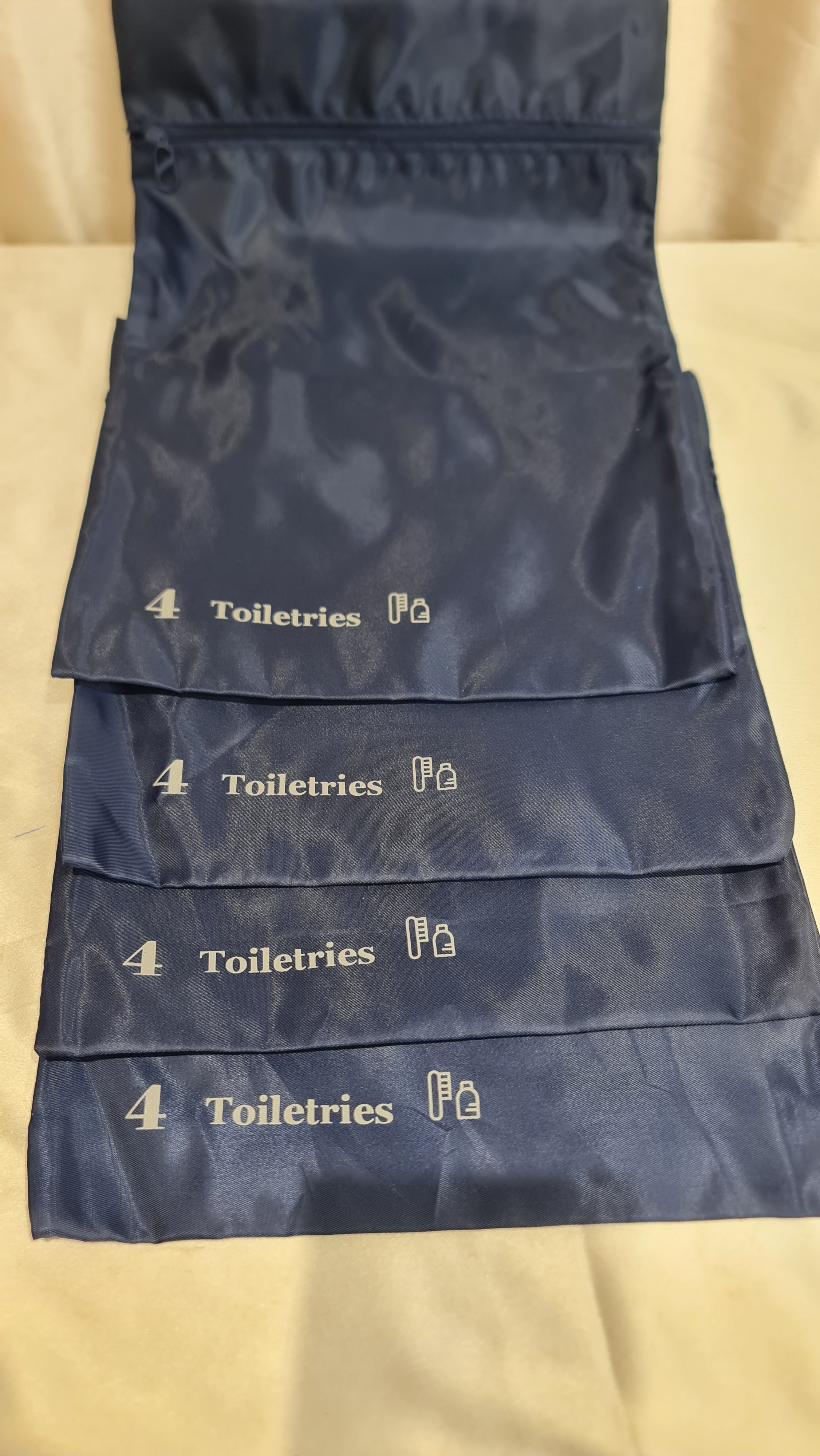 Portable Toiletry Pouch Organizer for Travel (Pack of 4)