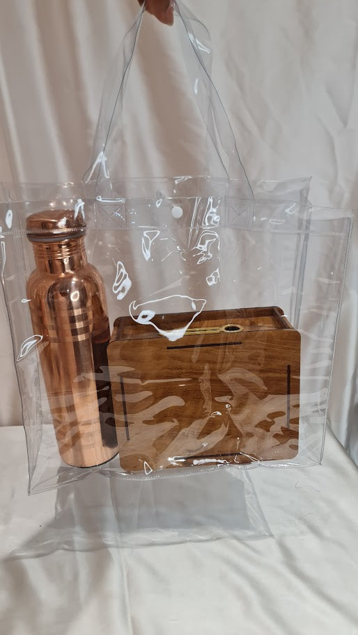 Clear PVC Transparent Gift Bag / Goodie Bag (10-Pack) - 31 cm x 29 cm x 13 cm